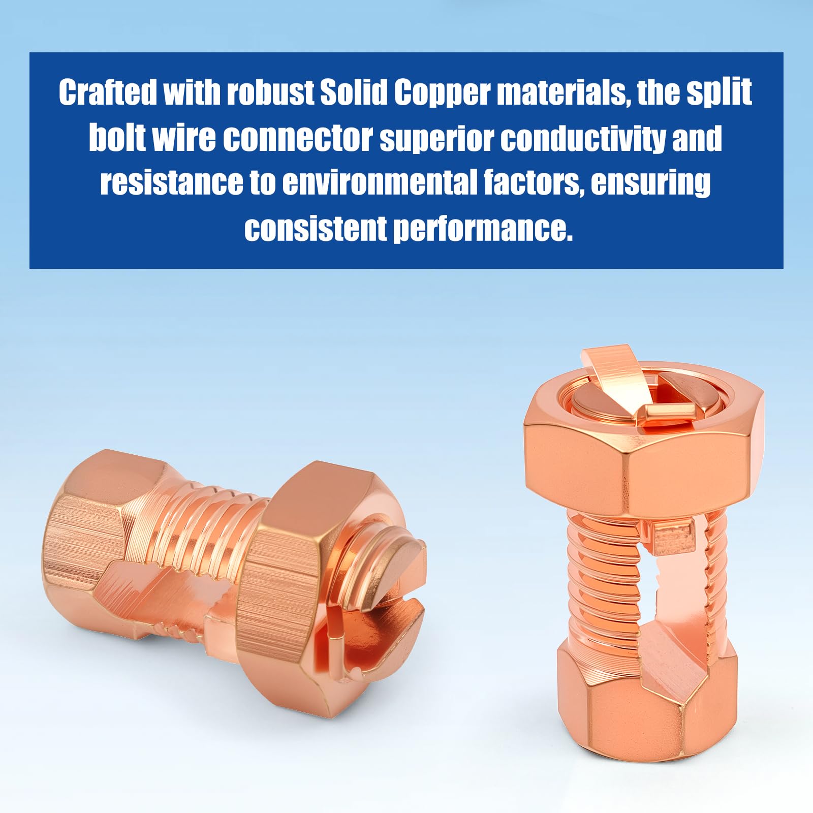 Electric Fence Split Bolt Connectors - Brass -6