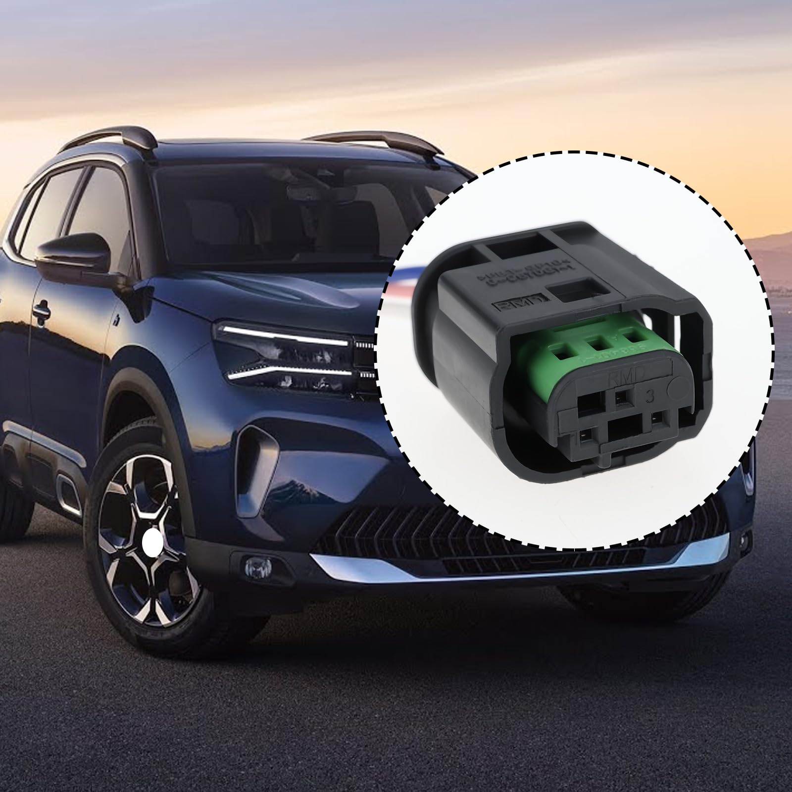 2 szt. 3-pinowe złącze okablowania czujnika parkowania 51755060 kompatybilna z Peugeot