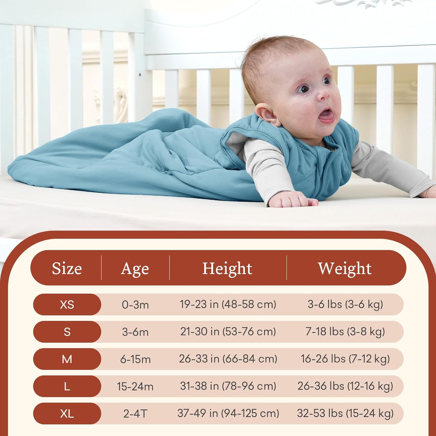 Sleep Sack 1.0 TOG for Babies, Soft Wearable Blanket for 0–24 Months, Toddler-Friendly Roomy Fit - Image 6