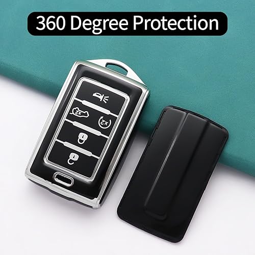 Miniatura 3 de Hoespen Funda para llavero de Jeep con llavero de TPU de alta calidad, protección completa, compatible con Jeep Grand Cherokee L Grand Wagoneer 2021