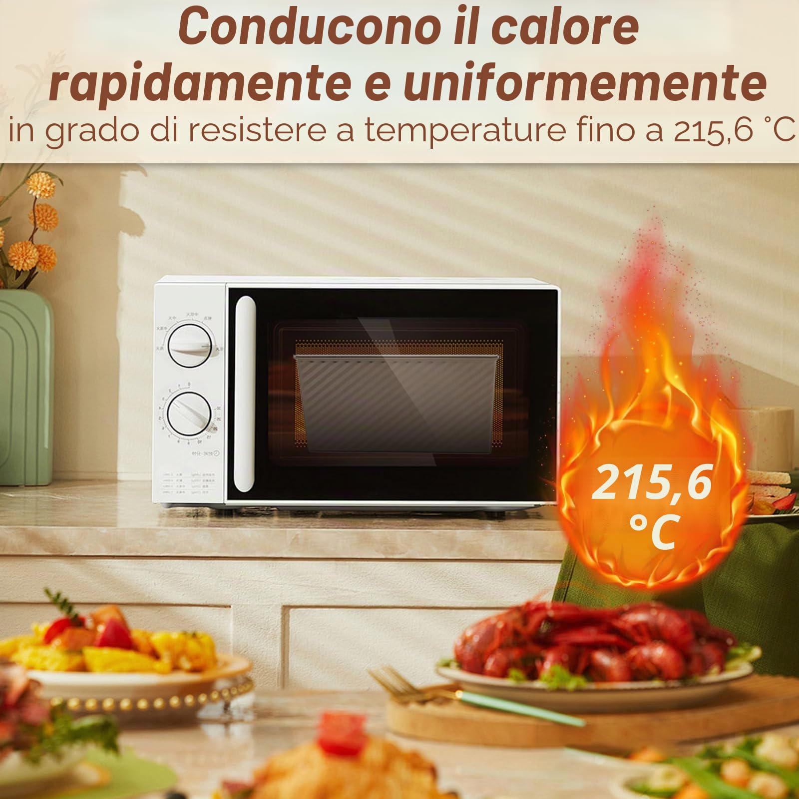 Set di 2 stampi antiaderenti per pane in cassetta con coperchio, ideale per cuocere pane, toast, panini e torte, perfetto per grigliare e cucinare (oro rosa)