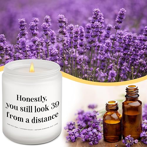 Miniatura 5 de Divertidos regalos de 40 cumpleaños para mujeres, hombres, Honestly You Still Look Like 39 from A Distance Candle, regalo de cumpleaños para su