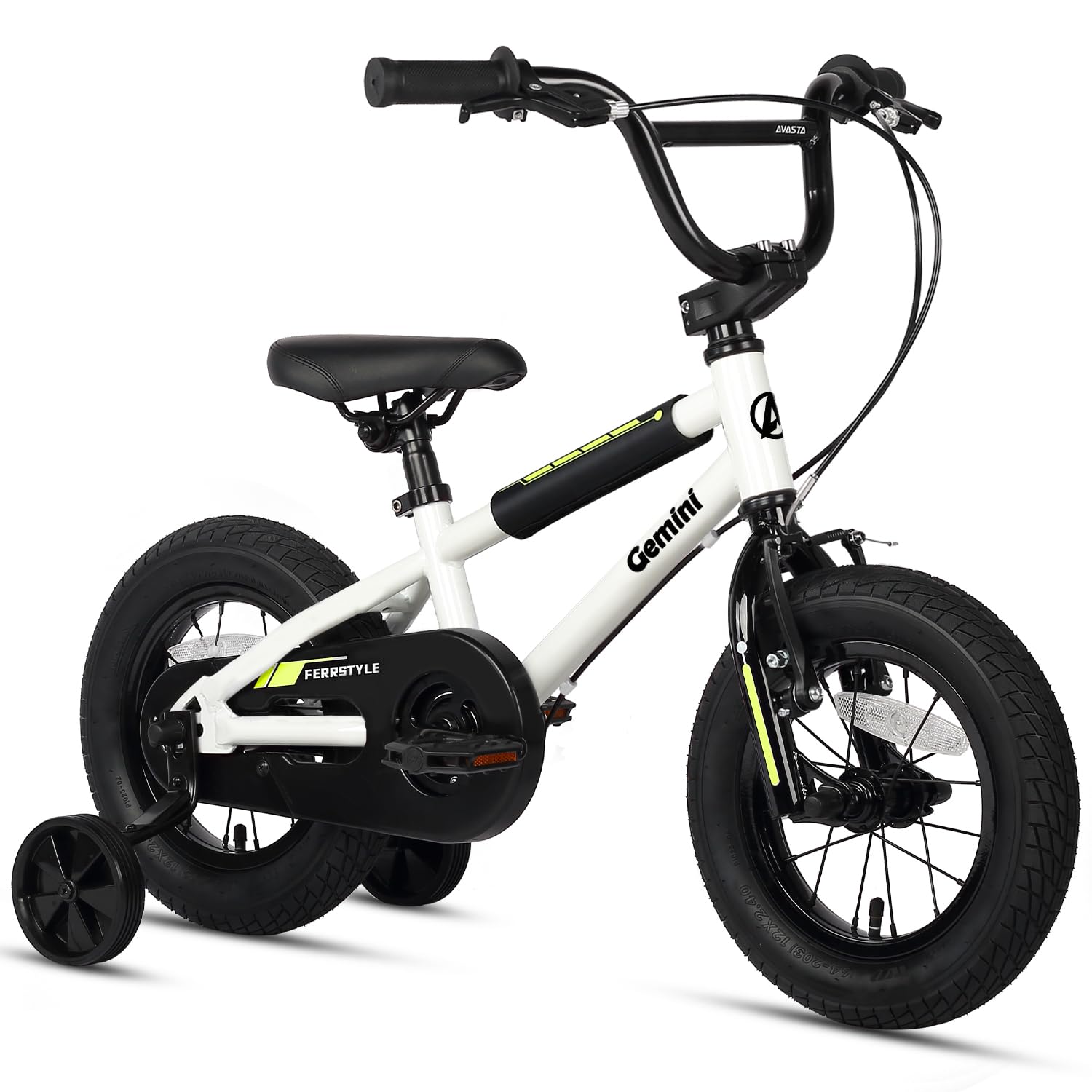 BMXホイールセット ANSWERアルミハブ キッズ 子供用 ホワイト AVASTA 12 Pulgadas de Estilo BMX Bicicleta para niños con Ruedas