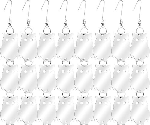 Miniatura 9 de XPCARE 24 dispositivos de miedo de pájaros, discos reflectantes con forma de búho, reflectores de pájaros de doble cara altamente reflectantes, para