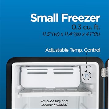 Commercial Cool 3.2 Cu. Ft. Retro Refrigerator, CCRR32HB, Black