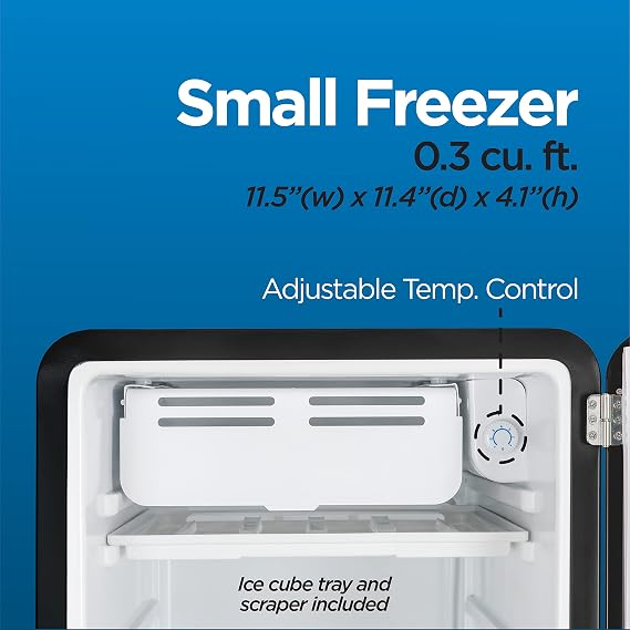 Commercial Cool 3.2 Cu. Ft. Retro Refrigerator, CCRR32HB, Black