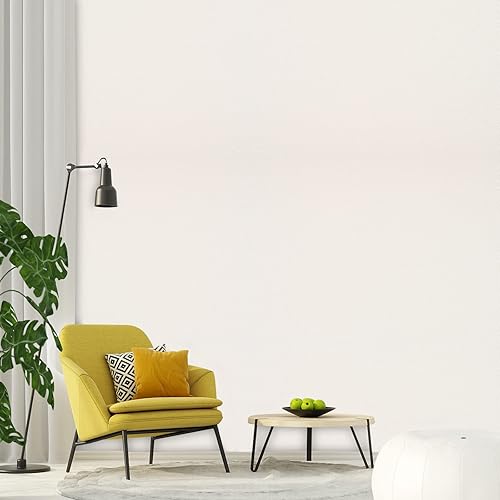 Miniatura 6 de Mecpar Papel tapiz beige de 15.7 pulgadas x 16.4 pies, papel adhesivo beige para despegar y pegar, autoadhesivo, extraíble, grueso, para