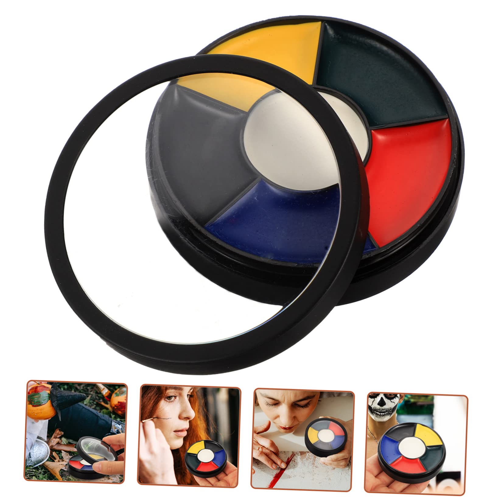 SEWACC 5piezas Pintura Facial De Efecto Falsa Para Halloween Cosplay y Maquillaje De Fiesta Pigmento Seguro y Lavable Para Decoración y Efectos Especiales
