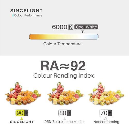 Miniatura 4 de SINCELIGHT Reflector LED MR16 (GU5.3) de 12 V de Ø50 mm con base GU5.3, 6 vatios, 500 lúmenes, equivalente a halógeno de 50 W, 6000 K (blanco frío),