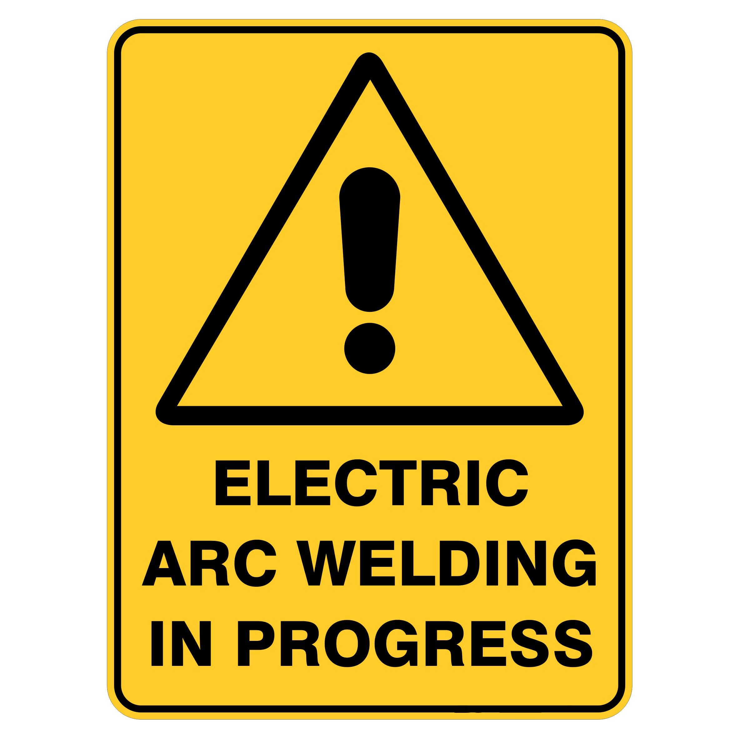 Electric Arc Welding In Progress Warning Signs Metal Tin Sign 8 x 12 inch for Industrial & Commercial