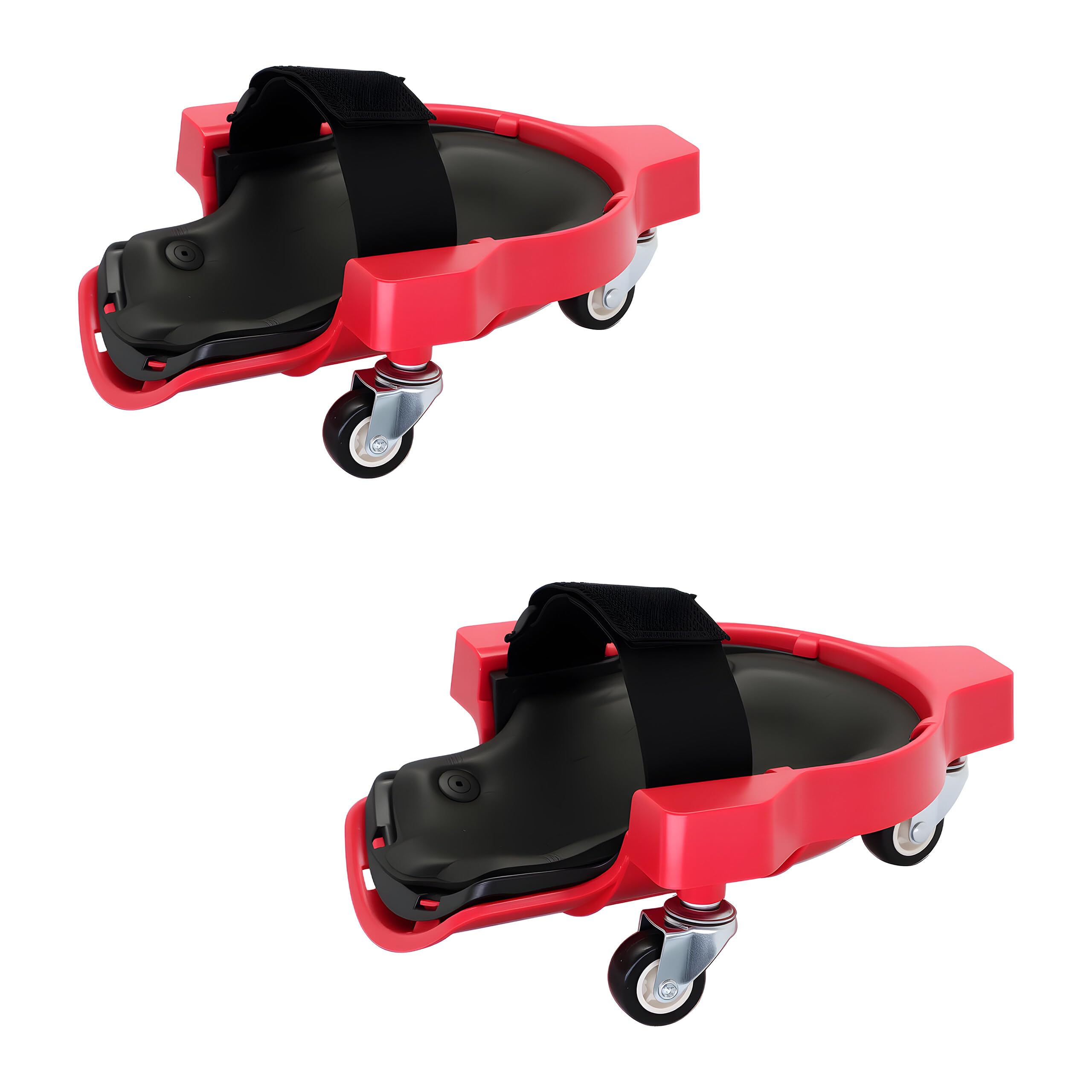 Relaxdays Rodilleras con Ruedas hasta 100 kg, protección Articular, 22 x 29,5 cm, Rojas