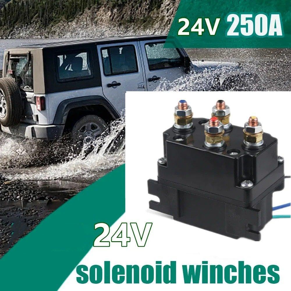 Relé De Cabrestante Eléctrico De Latón ABS, Impermeable, Integrado, 12V/24V, 250A, Adecuado Para Automóviles, Vehículos Todoterreno Y SUV