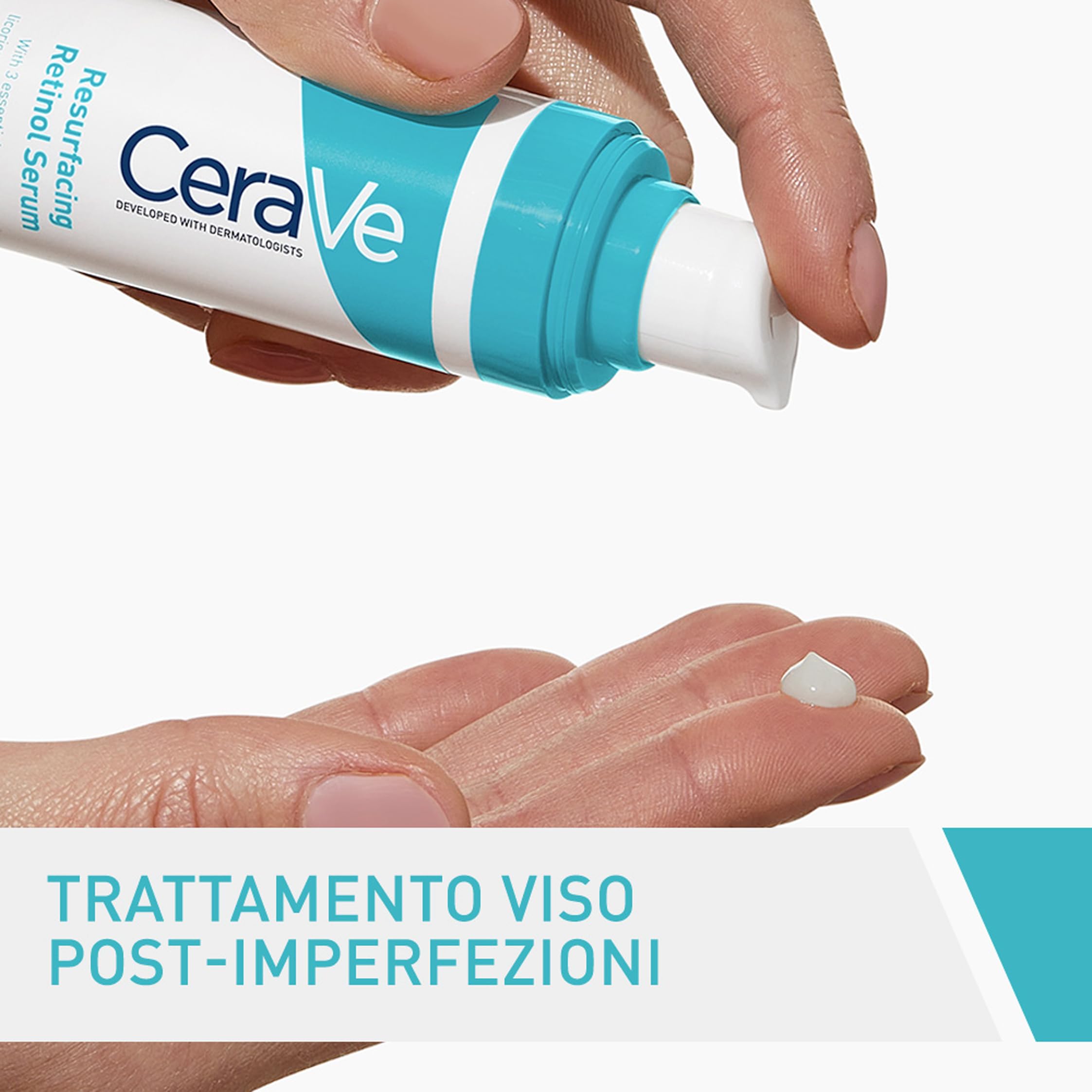 CeraVe Siero Anti-Segni con Retinolo, Per Segni Post-Imperfezioni e Pori Dilatati, Pelle Morbida e Levigata, Con Retinolo Incapsulato, Acido Ialuronico, Liquirizia, Ceramidi e Niacinamide, 30 ml