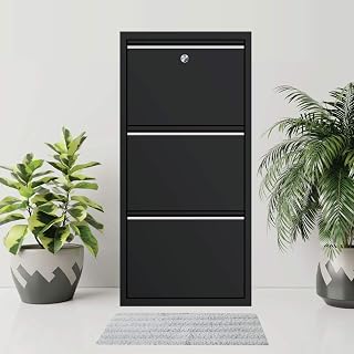 FORTUNE Wall Mounted Three Door Metal Sheet Shoe Rack | Shoe Stand Multipurpose Organiser Space Saver (3 Deck (Width : 20 ... Price In India