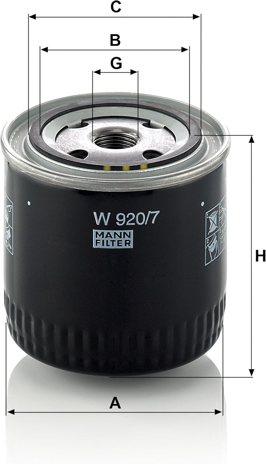 Mann Filter W920/7 Spin-On Oil Filter