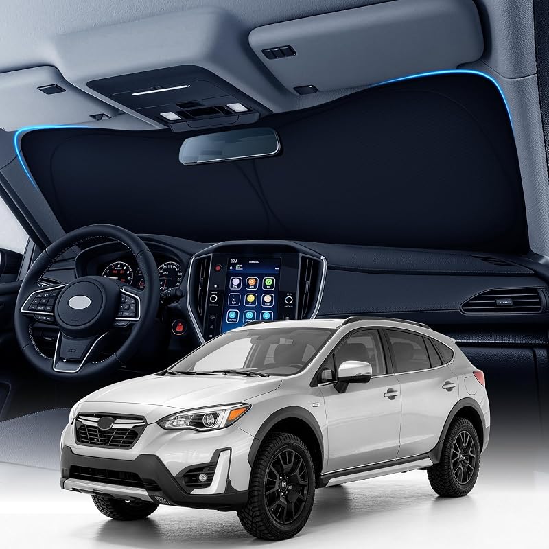 Protetor Solar para Para-brisa Subaru Crosstrek 2018–2024 Zanch com 7 Camadas e Armação Dobrável