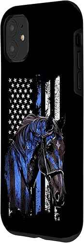 Miniatura 2 de Funda de policía patriótica para iPhone 11 con línea azul delgada