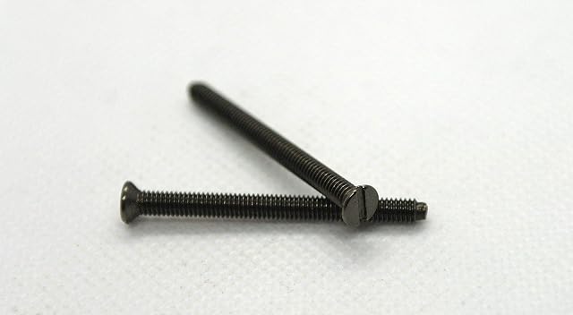 Electrical Screws for Fixing Sockets Plugs or Switches. Nickel Black Finish. Pack of 4. (40mm Length)