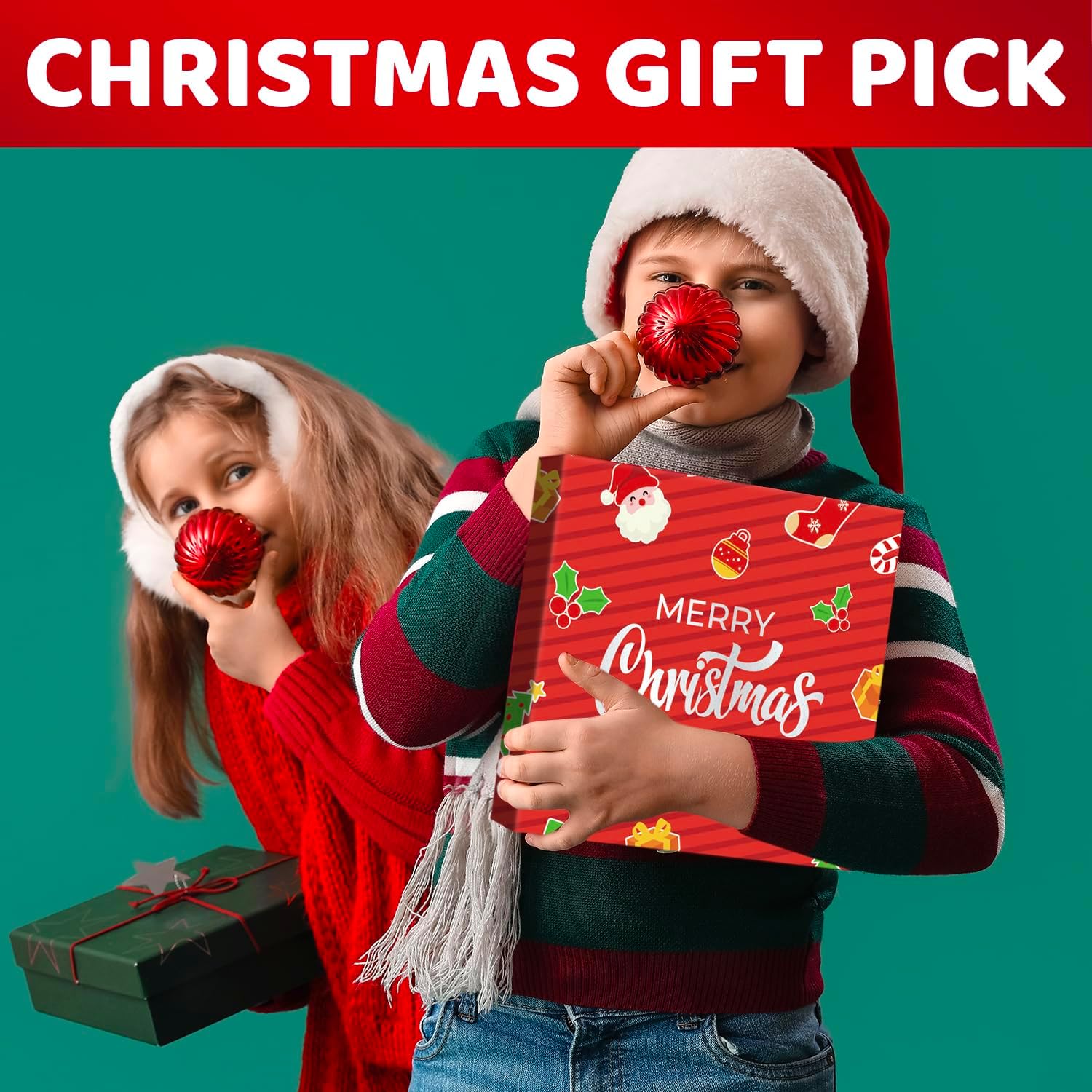 HAPPYPOP Christmas Socks - Xmas Gifts with Greeting Card for 2-12 Year Old Boys Girls - Image 6