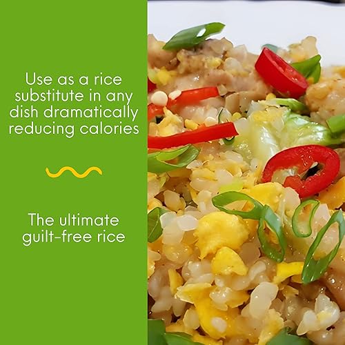 Miniatura 2 de Miracle Noodle Arroz milagroso orgánico  Arroz Konjac, arroz keto, a base de plantas, sin gluten, sin soja, arroz bajo en carbohidratos, arroz bajo