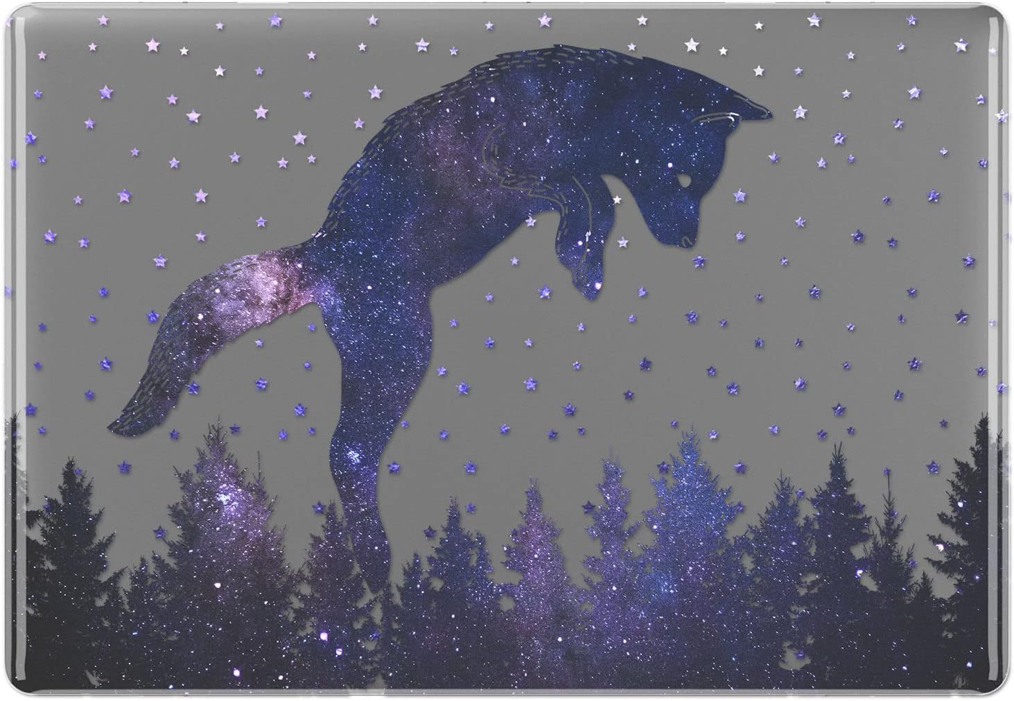 Hard Case Compatible with MacBook Air 13 15 inch Pro 16 14 M5 M4 M3 M2 M1 2026 2025 2024 2022 2020 Night Sky Shell Stars Outer Space Forest Woodland Fox Clear Retina Glossy Plastic Laptop
