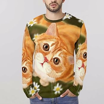 TANG TANG GASATARCADIA 猫プリントロングスリーブTシャツ TANG TANG GASATARCADIA 猫プリントロングスリーブTシャツ