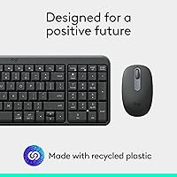 Vista 10 de Logitech MK250 Combo de Teclado y Ratón Inalámbrico Bluetooth: Conectividad Rápida y Fácil, Teclado Inalámbrico Compacto, Ratón Ambidiestro, Grafito