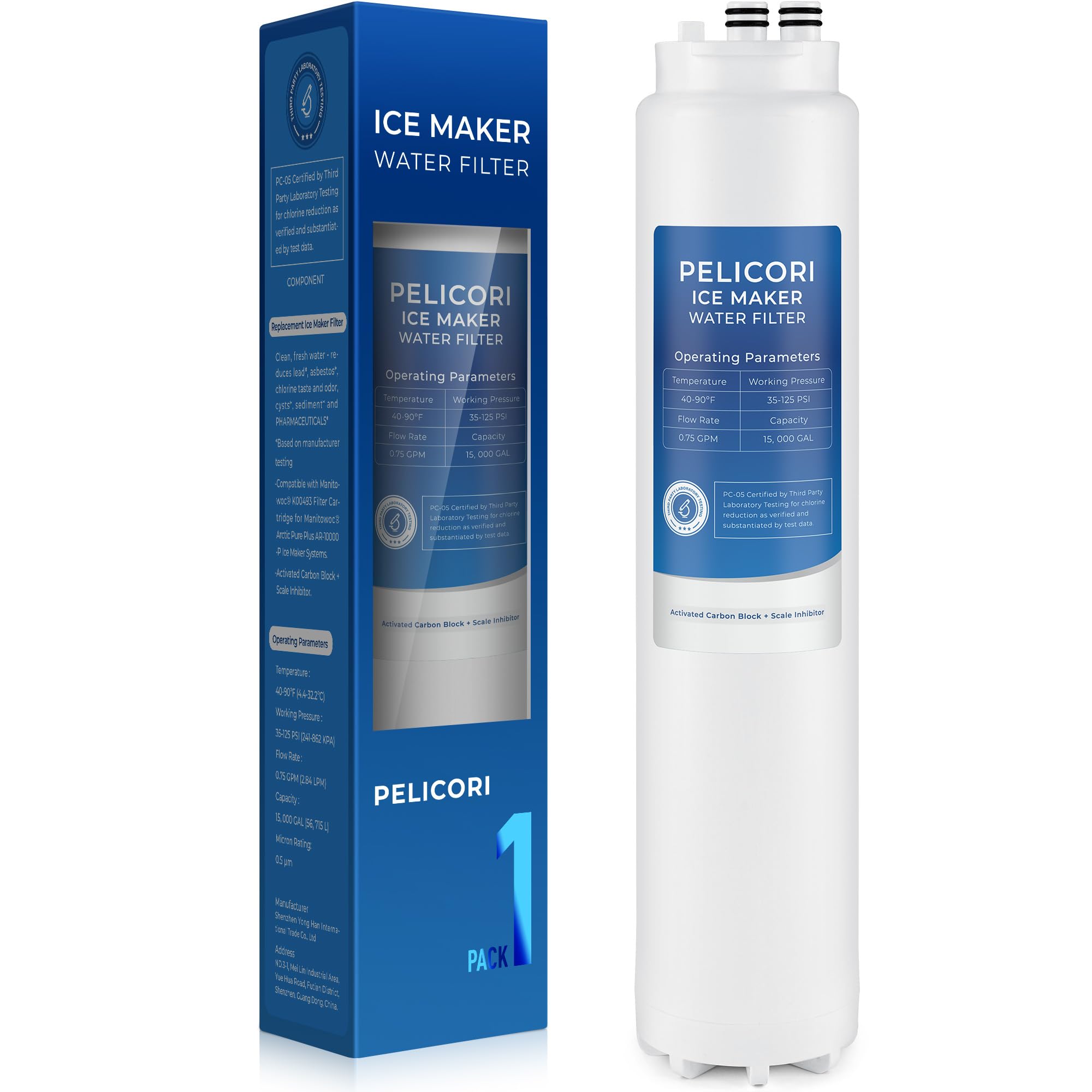 Amazon.com: PeliCori K00493 Arctic Pure Ice Maker Filter, 1-Pack