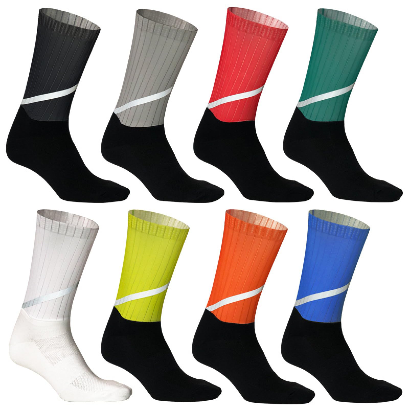 Avfora Calcetines Para Hombre Calcetines De Ciclismo Al Aire Libre De Media Pantorrilla Altamente Reflectantes, Calcetines Deportivos Para Correr Para La Noche,8 Combinaciones De Colores