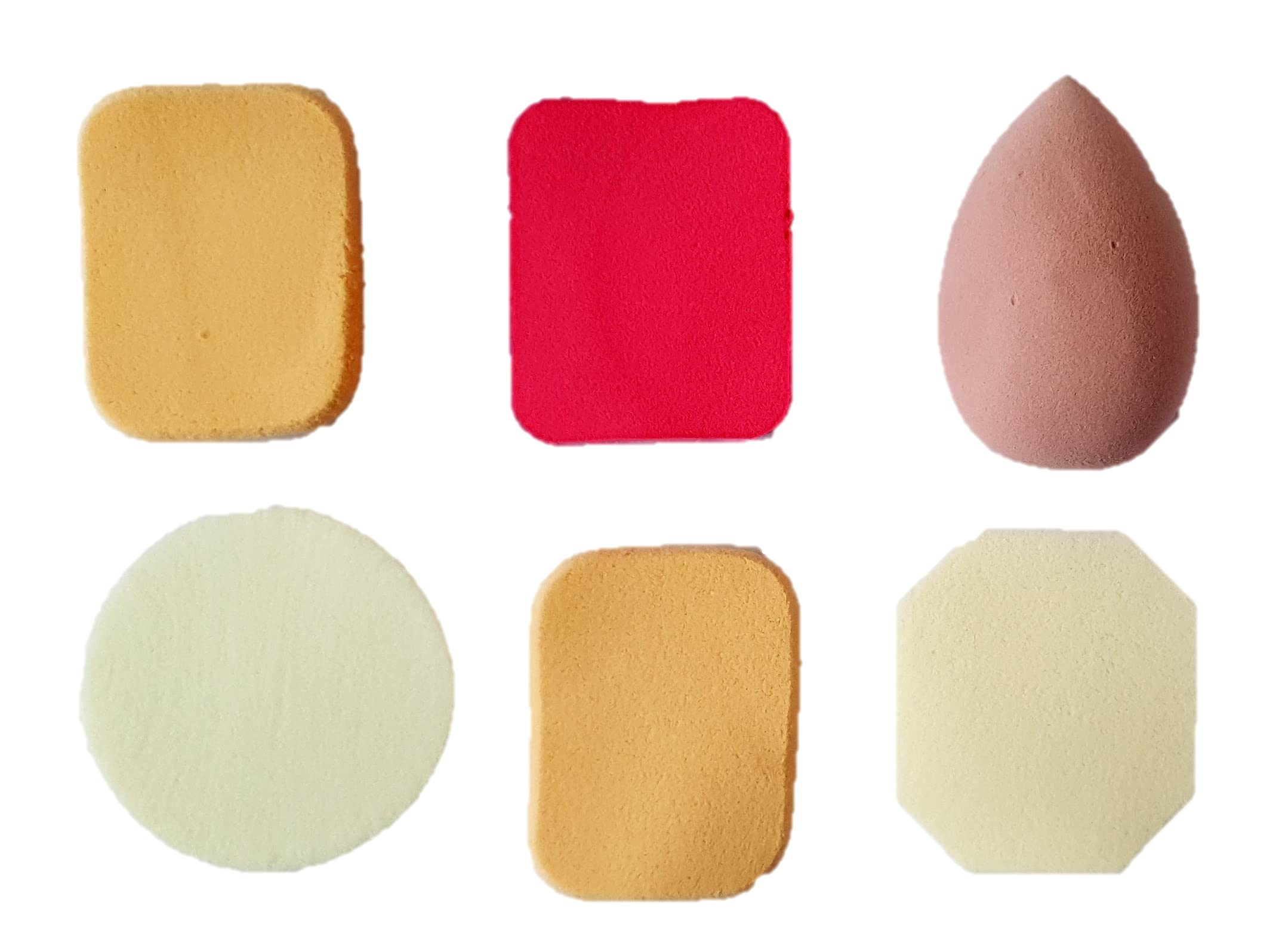 TopFinder® 5in1 Makeup Sponge Kit Blender Set Beauty Best Puff Foundation Blending Flawless for Liquid Cream and Face Powder Brush Multi-colored Makeup Sponges Professional Pack For Women girls
