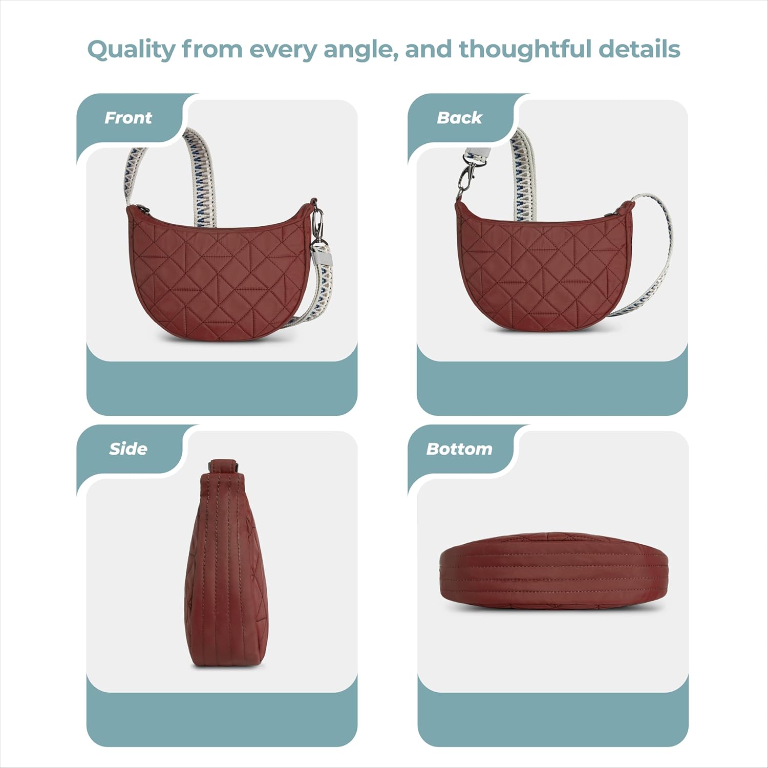 Travelon Anti-Theft Boho Crescent Crossbody - Image 5