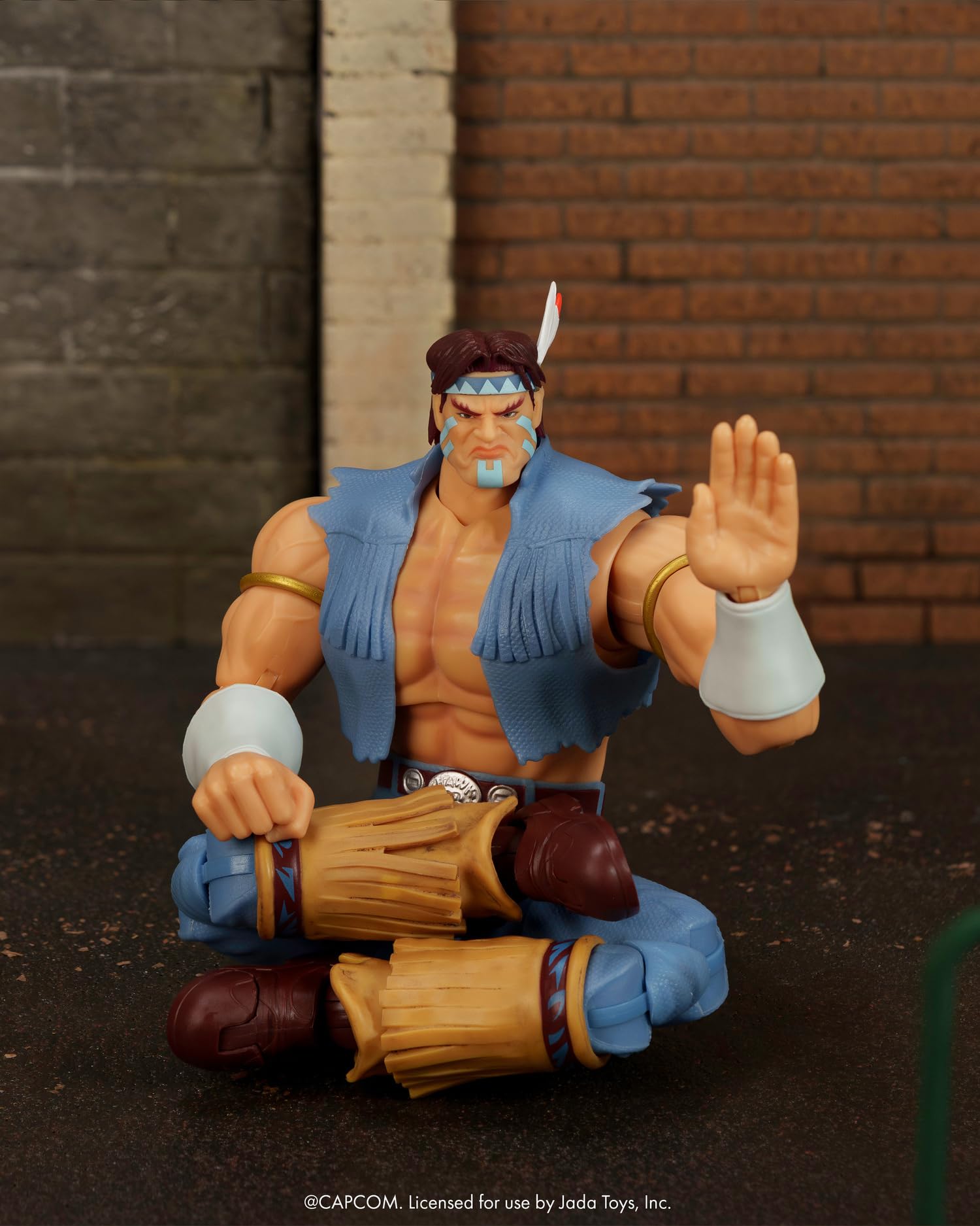Jada Street Fighter II Figur T. Hawk, 17 cm, mit austauschbarem Zubehör, Sammelfigur Capcom, ab 13 Jahren (9335739314R00)