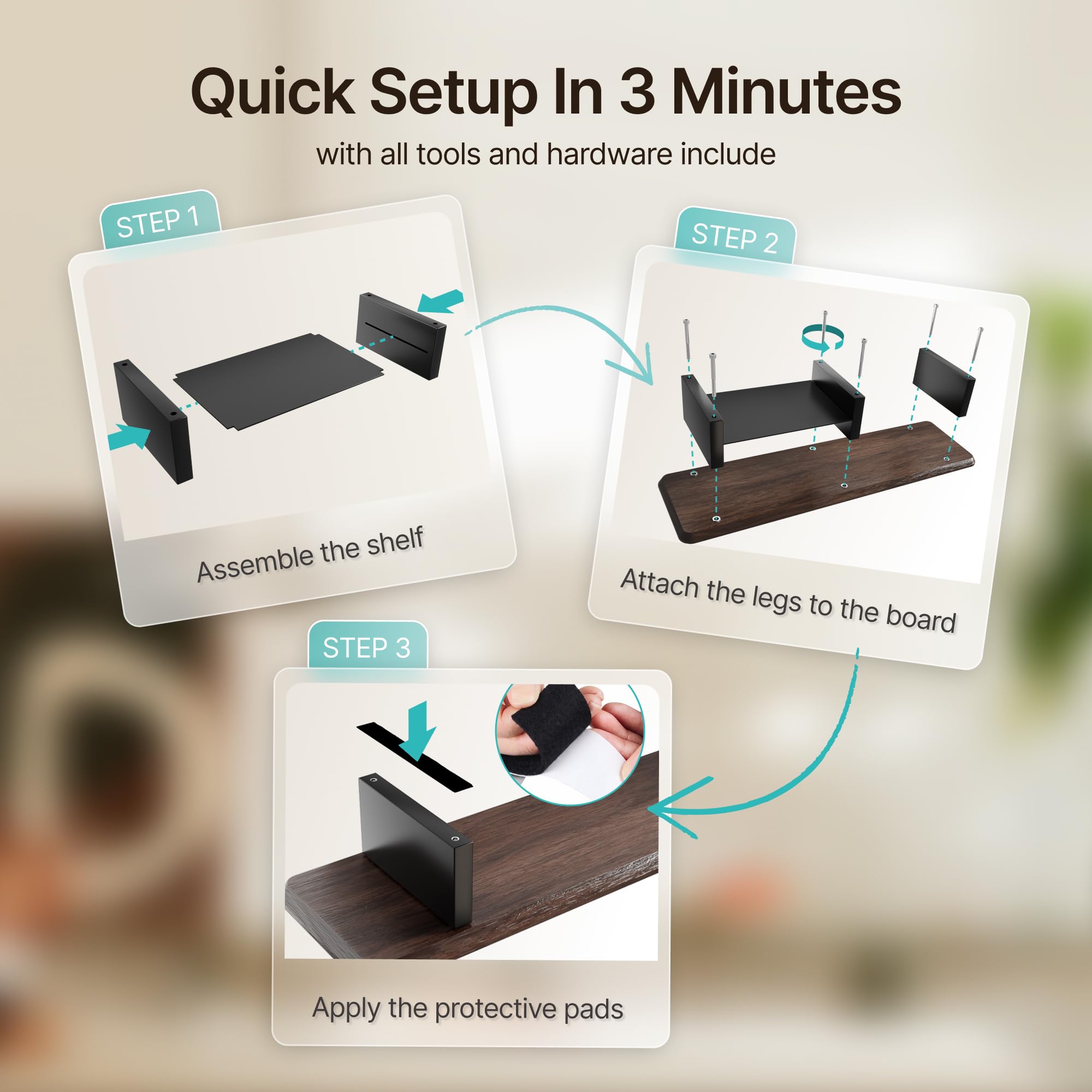 PEGZONE Rialzo per doppio monitor con ripiano in metallo integrato, grande ripiano da scrivania in legno di noce per 2 monitor/TV, ampio supporto per monitor lungo per scrivania, supporto per monitor