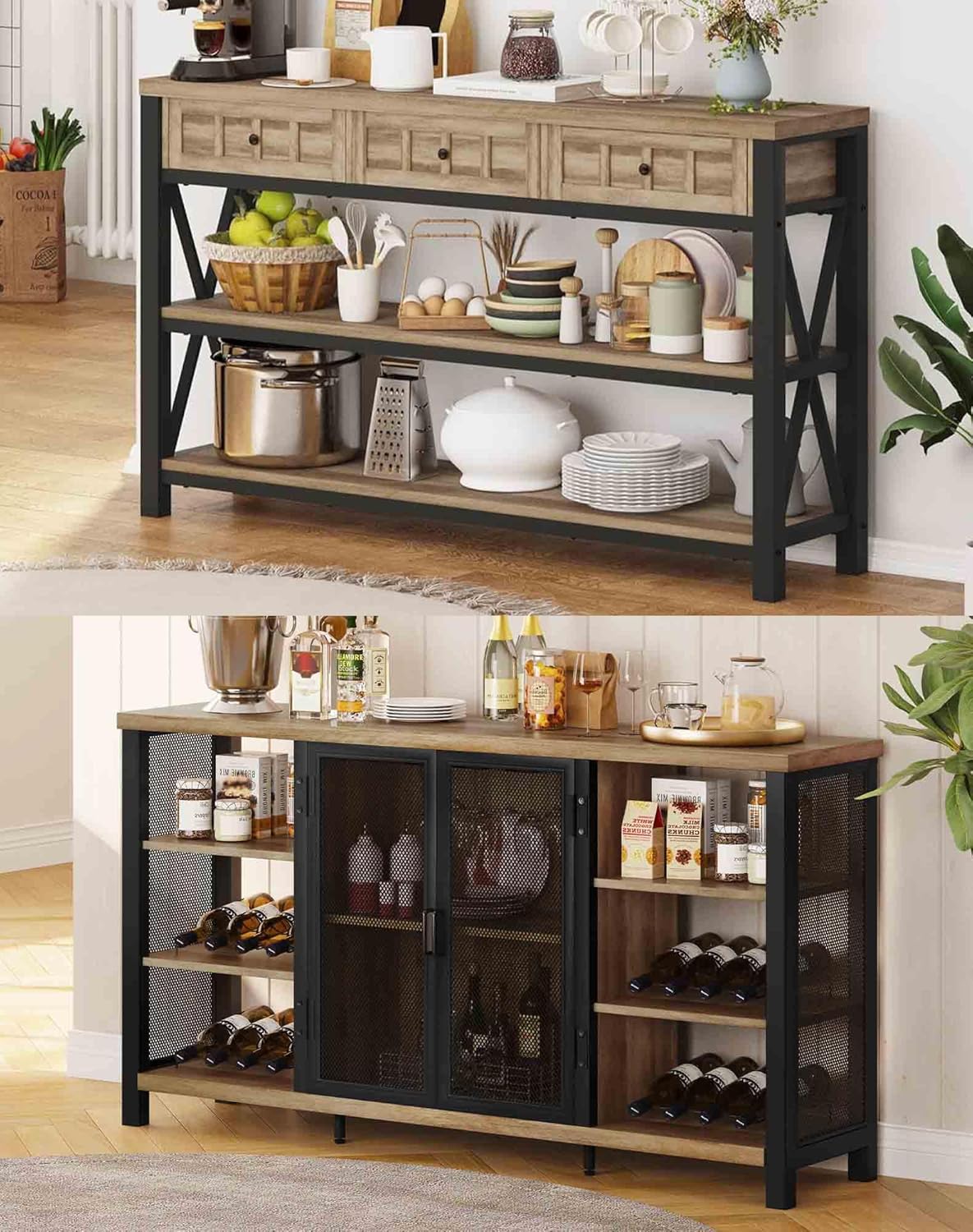 FATORRI Console Table and Bar for Living Room