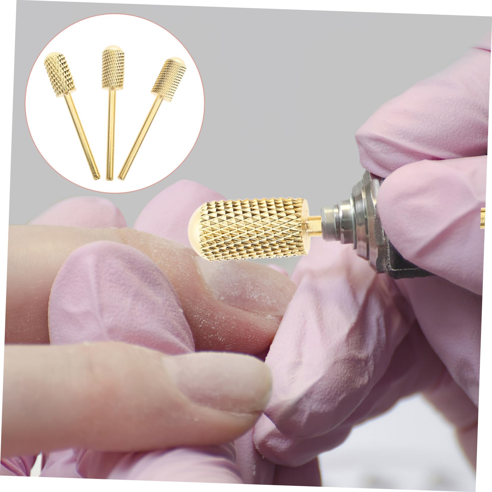 Healvian 12 Piezas brocas para clavos de carburo puntas de taladro de uñas cutícula brocas de manicura pedicura pedicure accesorios de manicura brocas de seguridad para taladro de uñas duro