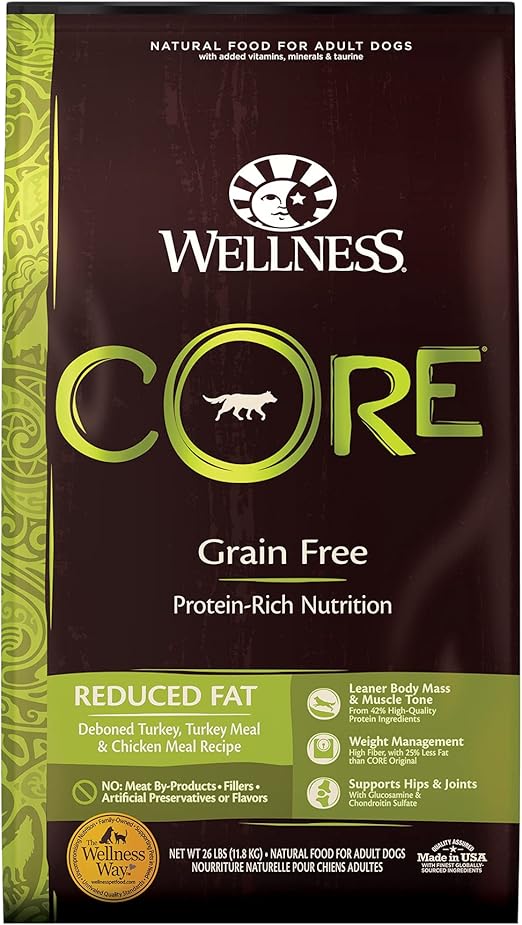 Wellness CORE Natural Grain Free Dry Dog Food, Reduced Fat