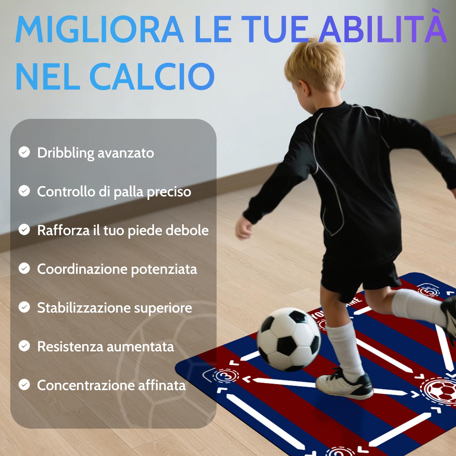 Tappeto Calcio Allenamento Con Soccer Bungee Trainer Tappetino Per Agilità Accessorio Per L'Allenamento Del Calcio Tappeto Da Allenamento Per Il Calcio 60 X 90 Cm Regalo Per Il Calcio Per Bambini
