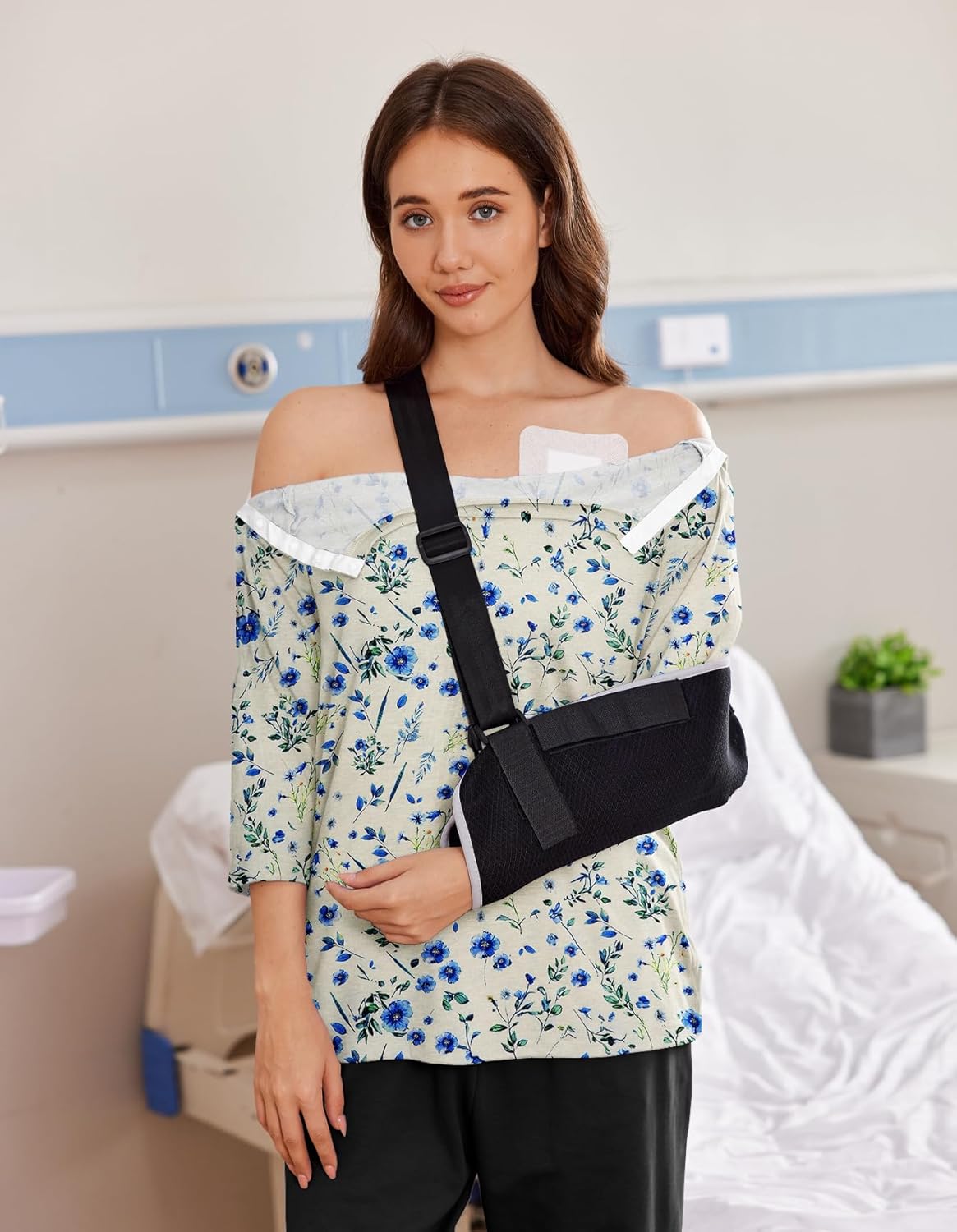 Deyeek Post Shoulder Surgery Shirts for Women Tear Away 3/4 Tops After Rotator Cuff Shirts Chemo Port Adaptive Clothing - Image 2