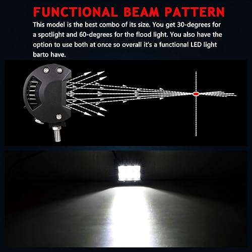 Miniatura 6 de AUXTINGS 10 piezas de 4 pulgadas 18 W Spot LED barra de luz de trabajo lámpara de conducción para Jeep Off Road Cabina Barco SUV Camión Vehículos