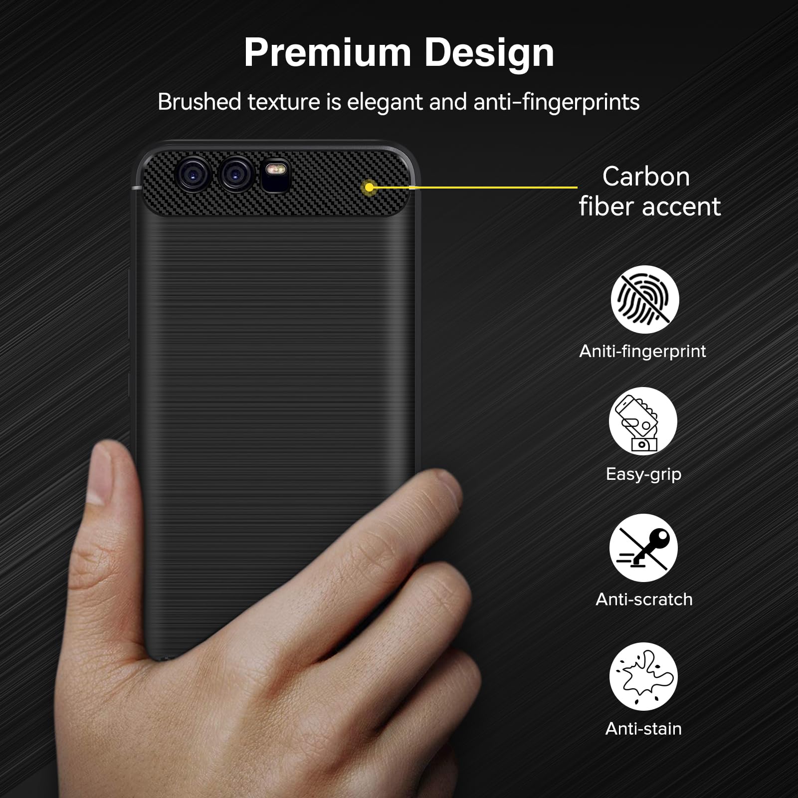 Custodia AICEK Per Huawei P10, Cover In Silicone Trasparente TPU Sottile, Antigraffio, 18 Mesi Di Garanzia - 3