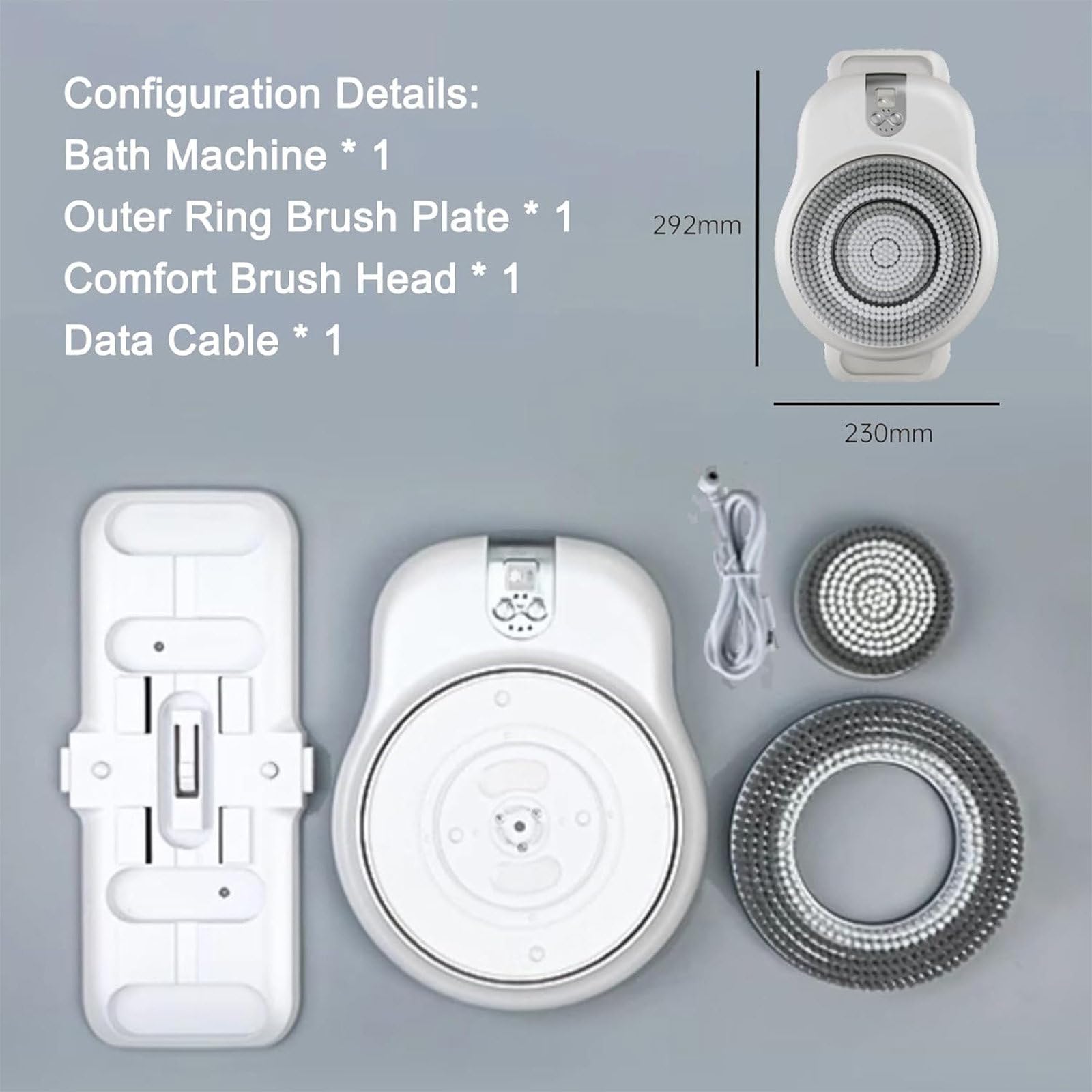 Cepillo eléctrico de Ducha para la Espalda, con 3 velocidades de Ajuste, Cepillo Exfoliante Inteligente, Ideal para Hombres y Mujeres, fácil de Instalar.