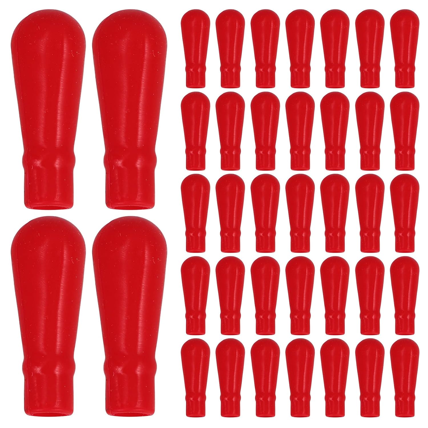 50pcs Red Silicone Sealed Pipette Caps for Eyedropper Use