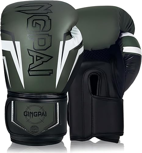 Miniatura 14 de Guantes de boxeo, entrenamiento de boxeo profesional, guantes de kickboxing para hombres, mujeres, adultos, niños, acolchado de varias capas, para