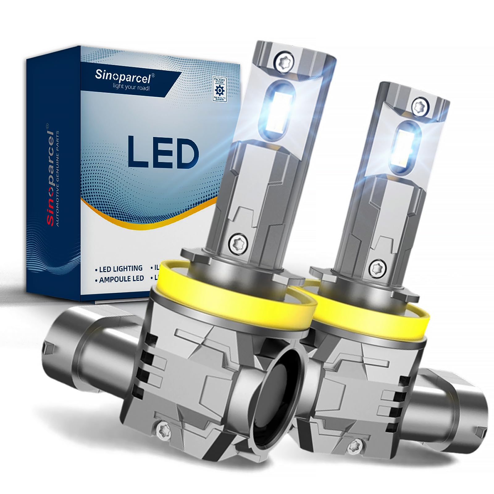 Sinoparcel Premium H15 LED Headlight Bulb, Super Bright 6500K White H15 Headlight Bulb for High Beam or DRL, 1:1 Size, with Cooling Fan, Pack of 2 — view 35