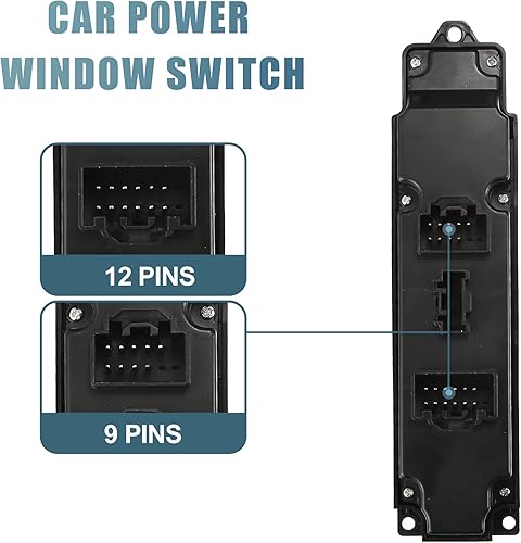Miniatura 4 de X AUTOHAUX Interruptor de ventana de puerta principal delantera izquierda Interruptor elevalunas para Mazda 6 1.8 2.0 2 GS1E-66350A GS1E-66350