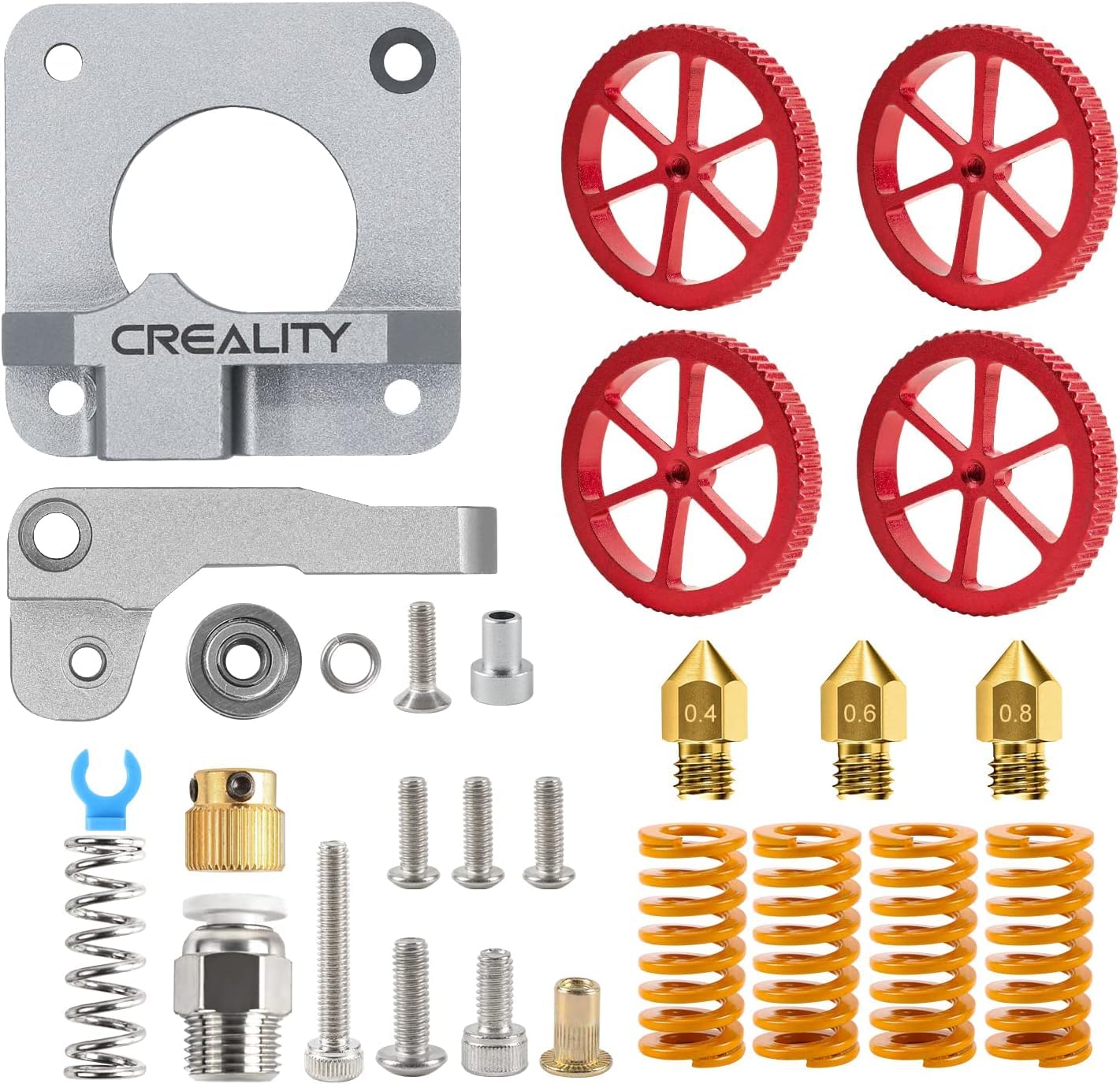 Creality 3D Printer Kit with Aluminum Ender 3 Extruder Upgraded, Compression Die Springs for Bed Leveling, Metal Hand Twist Leveling Nut Suit for Ender 3 V2/3 Pro/5/5 Pro, CR-10 Series/10V2/20/20 Pro (B0D9C1J3RJ) Amazon Price History, Amazon Price Tracker