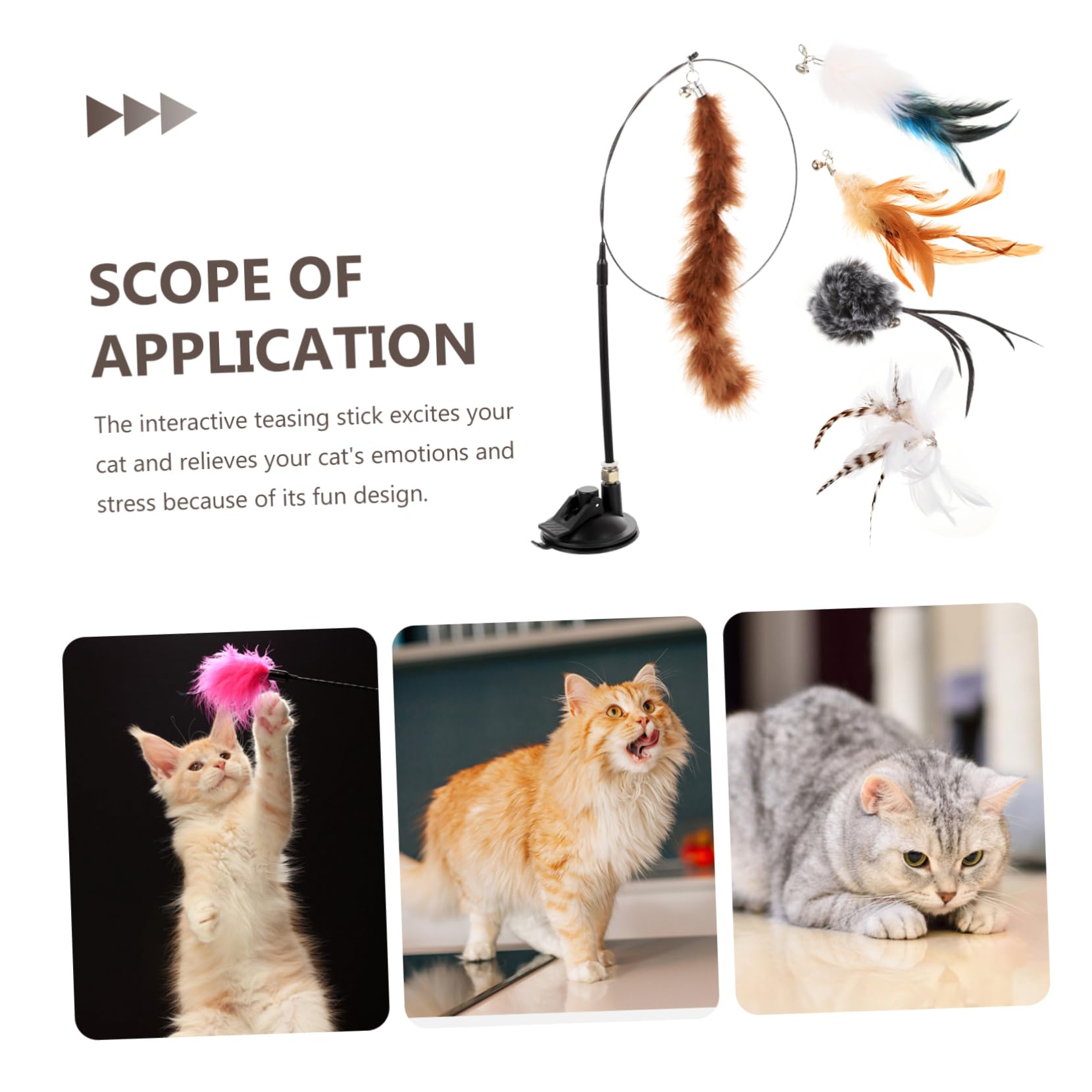 FRCOLOR Plüschtier 18 STK Katzensauger Katzenteaser Weihnachtsspielzeug Plüschtiere Katzenspielzeug Ausgestopftes -plüschtier Teaser Für Katze Federn Teaser Plüsch Lustiger Stock Sport