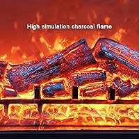 Vista 3 de ENGENDER Chimenea de vapor de agua 3D Simulación Llama de 13.8 pulgadas Chimenea Eléctrica Registros Mini Chimenea Inserto Calentador de registro 8W