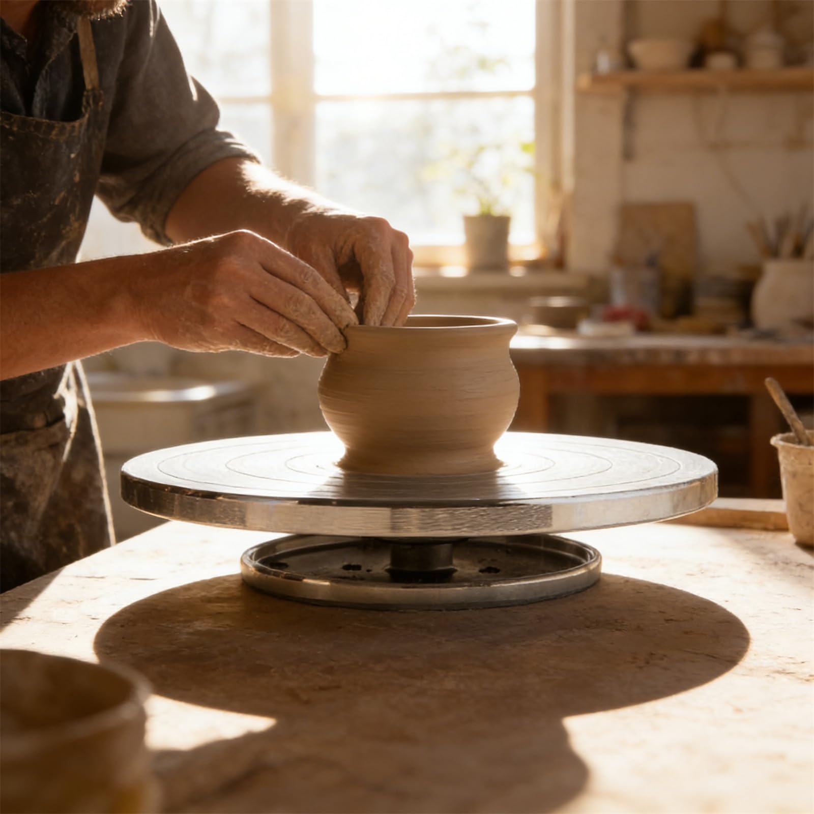 Profesjonalne koło do rzeźbienia z gliny ze stopu aluminium gramofon ceramiczny do rzemiosła ceramicznego przenośna glina