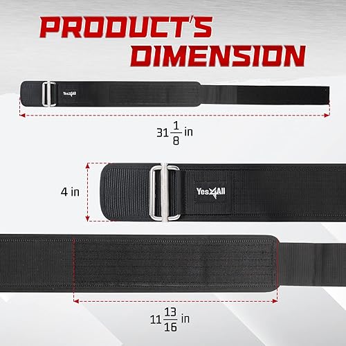 Miniatura 2 de Yes4All 2in1 Weighted Pull Up Belt - Dip Belt With ChainSelf-locking Belt - Perfect Velcro Squat Belts - Durable Neoprene Workout Belt with Steel